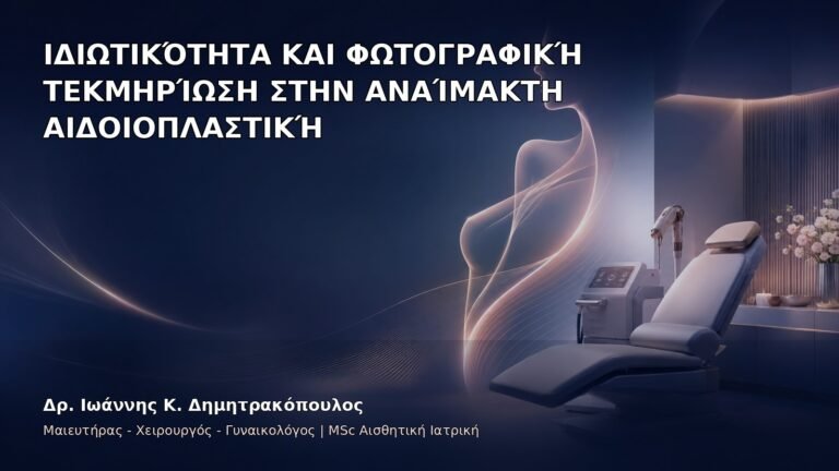 Ιδιωτικότητα και Φωτογραφική Τεκμηρίωση στην Αναίμακτη Αιδοιοπλαστική - Δρ. Ιωάννης Κ. Δημητρακόπουλος