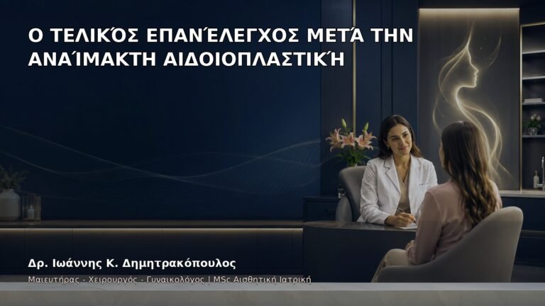 Ο Τελικός Επανέλεγχος μετά την Αναίμακτη Αιδοιοπλαστική - Δρ. Ιωάννης Κ. Δημητρακόπουλος