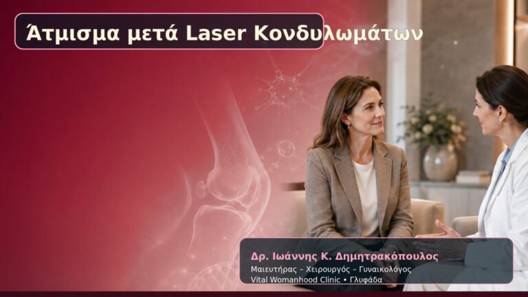 Άτμισμα μετά Laser Κονδυλωμάτων – Δρ. Ιωάννης Κ. Δημητρακόπουλος
