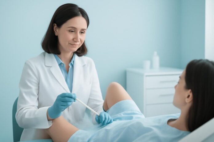 Αιμορραγία μετά το Pap Test: Πότε Είναι Αναμενόμενη και Πότε Θέλει Έλεγχο Ιατρική απεικόνιση ελέγχου τραχήλου μετά από Pap test