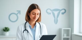 Σύγχρονο ιατρείο γυναικολογίας με εξοπλισμό και τεχνολογία σε φωτεινό χώρο χωρίς ανθρώπους, απεικόνιση υγείας και φροντίδας γυναίκας, Δρ Ιωάννης Δημητρακόπουλος • Μαιευτήρας - Χειρουργός Γυναικολόγος