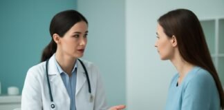 Γυναικολόγος συζητά με γυναίκα ασθενή στο ιατρείο στη Γλυφάδα