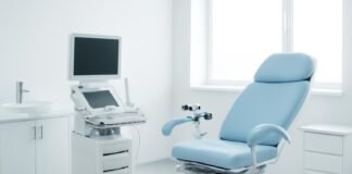 Σύγχρονο γυναικολογικό ιατρείο με ιατρικό εξοπλισμό και φιλικό περιβάλλον