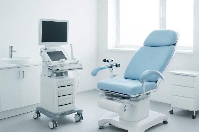 Σύγχρονο γυναικολογικό ιατρείο με ιατρικό εξοπλισμό και φιλικό περιβάλλον