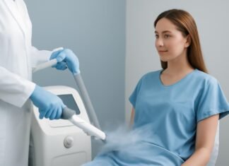 Ασφαλής Κρυοθεραπεία για Κονδυλώματα HPV στη Γλυφάδα Κοντινή εικόνα ιατρικού εξοπλισμού για κρυοθεραπεία κονδυλωμάτων HPV σε γυναικολογικό ιατρείο