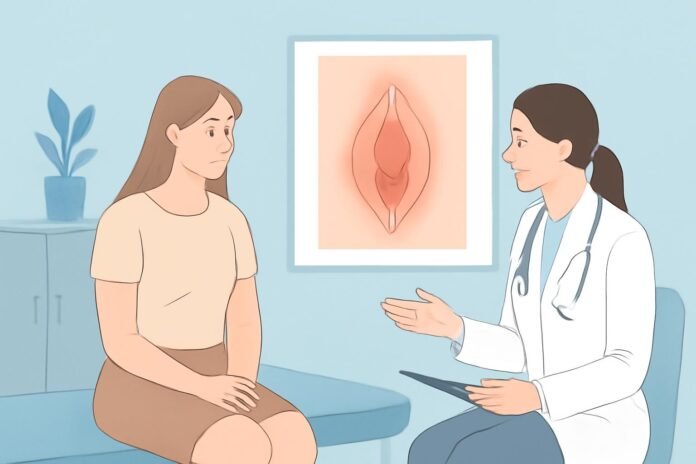Βαρθολινίτιδα: Συμπτώματα, Απόστημα και Θεραπεία Ιατρική απεικόνιση γυναικολογικής συμβουλευτικής για βαρθολινίτιδα