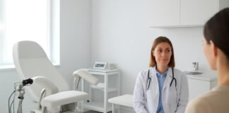 Ιατρικό ιατρείο γυναικολογίας, φωτεινό και σύγχρονο περιβάλλον για εξέταση και συμβουλευτική