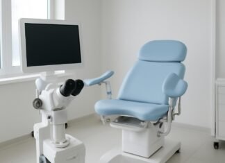 Διαγνωστική Αξιολόγηση και Εκτίμηση Κινδύνου HPV στη Γυναικολογία Σύγχρονο γυναικολογικό ιατρείο με εξοπλισμό διάγνωσης HPV στη Γλυφάδα