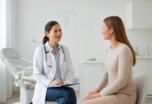 Διαχείριση της υπερτρίχωσης ορμονικής αιτιολογίας: Εξατομικευμένη προσέγγιση και θεραπείες Φωτεινό σύγχρονο γυναικολογικό ιατρείο με ιατρικό εξοπλισμό και συμβουλευτική συνεδρία