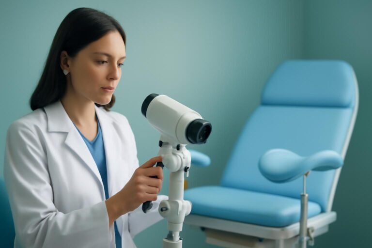 Ψηφιακή κολποσκόπηση κονδυλωμάτων HPV σε γυναικολογικό ιατρείο στη Γλυφάδα