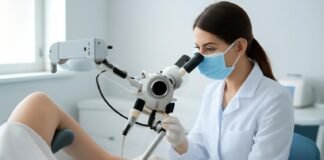 Εξειδικευμένη γυναικολογική αξιολόγηση και χαρτογράφηση βλαβών HPV με κολποσκόπηση και laser από τον Δρ. Δημητρακόπουλο