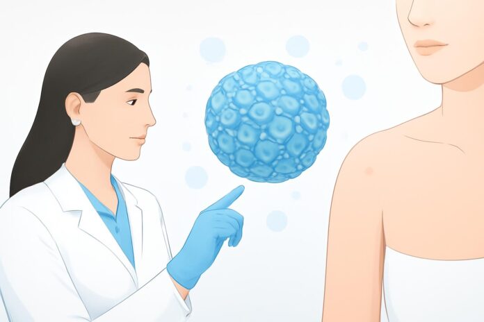 Ιατρική εξέταση για HPV κονδυλώματα σε σύγχρονο ιατρικό περιβάλλον