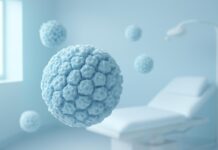 Επιστημονική απεικόνιση ιών HPV με σύγχρονη ιατρική αισθητική