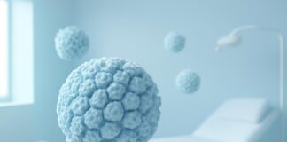 Επιστημονική απεικόνιση ιών HPV με σύγχρονη ιατρική αισθητική