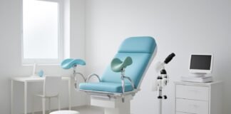 σύγχρονο γυναικολογικό ιατρείο με ιατρικό εξοπλισμό και φιλικό περιβάλλον συμβουλευτικής χωρίς ανθρώπινη ανατομία