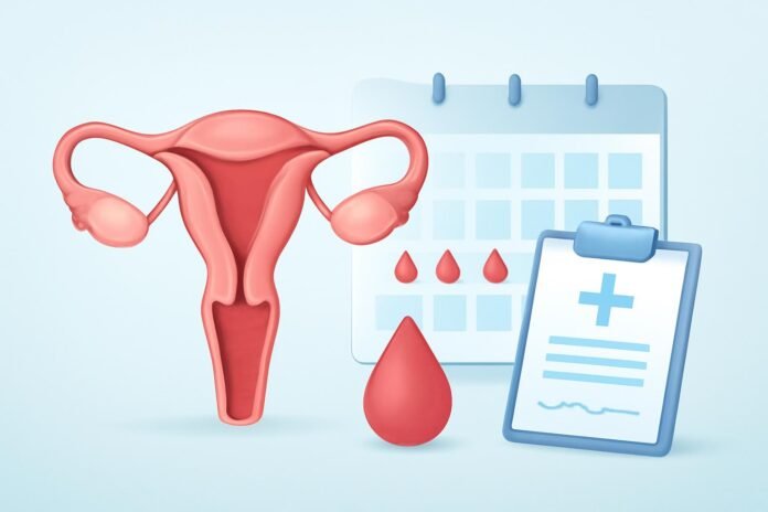 Ιατρική απεικόνιση έντονης περιόδου και γυναικολογικού ελέγχου