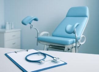 Προληπτική Εξέταση για HPV: Η Βασική Υπηρεσία για Γυναίκες στη Γλυφάδα Ιατρικός φάκελος και εξοπλισμός γυναικολογικής εξέτασης σε ιατρείο