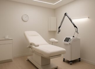 Προσαρμοσμένη Θεραπεία Κονδυλωμάτων HPV με Σύγχρονη Τεχνολογία Laser στη Γυναικολογική Κλινική Σύγχρονο γυναικολογικό ιατρείο με εξοπλισμό laser για θεραπεία κονδυλωμάτων