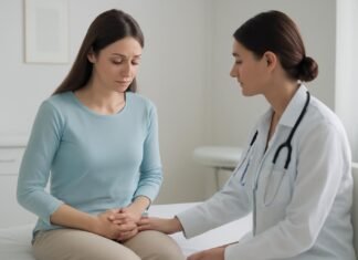 Ιατρική απεικόνιση γυναικολογικής συμβουλευτικής για πόνο στην επαφή