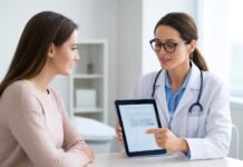 Πότε και Πώς Επιλέγεται η Θεραπεία της Υπερπρολακτιναιμίας στη Γυναικολογία Ιατρός και γυναίκα ασθενής σε ιατρική συμβουλευτική σε σύγχρονο ιατρείο