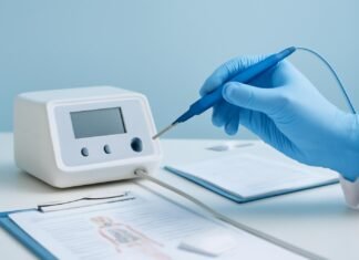 Στοχευμένη Θεραπεία Κονδυλωμάτων HPV με Χρήση Καυτηριασμού: Αποτελεσματική Φροντίδα στη Γλυφάδα Εξοπλισμός για θεραπεία καυτηριασμού κονδυλωμάτων HPV σε ιατρικό γραφείο