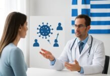 HPV: Τι Είναι και Πώς Επηρεάζει την Υγεία Ιατρός εξηγεί τη μετάδοση του HPV σε ασθενή σε ιατρική κλινική