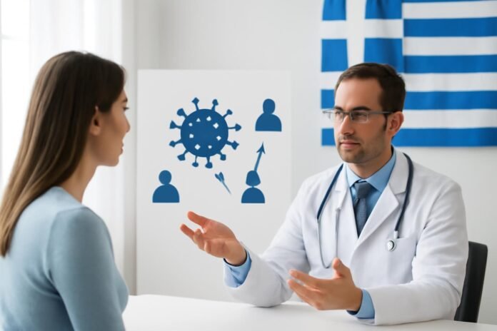Τι είναι ο Ιός Ανθρώπινων Θηλωμάτων (HPV) και Πώς Μεταδίδεται; Ιατρός εξηγεί τη μετάδοση του HPV σε ασθενή σε ιατρική κλινική