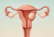 Ιατρική απεικόνιση υπορογόνιου ινομυώματος στην εξωτερική επιφάνεια της μήτρας