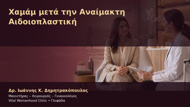Χαμάμ μετά την Αναίμακτη Αιδοιοπλαστική – Δρ. Ιωάννης Κ. Δημητρακόπουλος