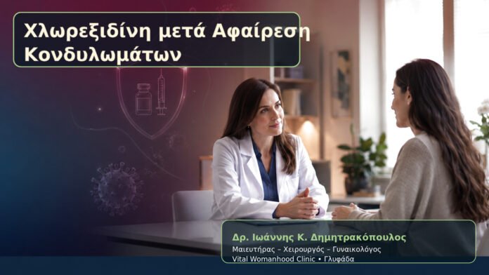 Χλωρεξιδίνη μετά Αφαίρεση Κονδυλωμάτων – Δρ. Ιωάννης Κ. Δημητρακόπουλος