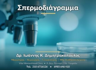 Σπερμοδιάγραμμα - Δρ. Ιωάννης Κ. Δημητρακόπουλος, Γυναικολόγος Γλυφάδα