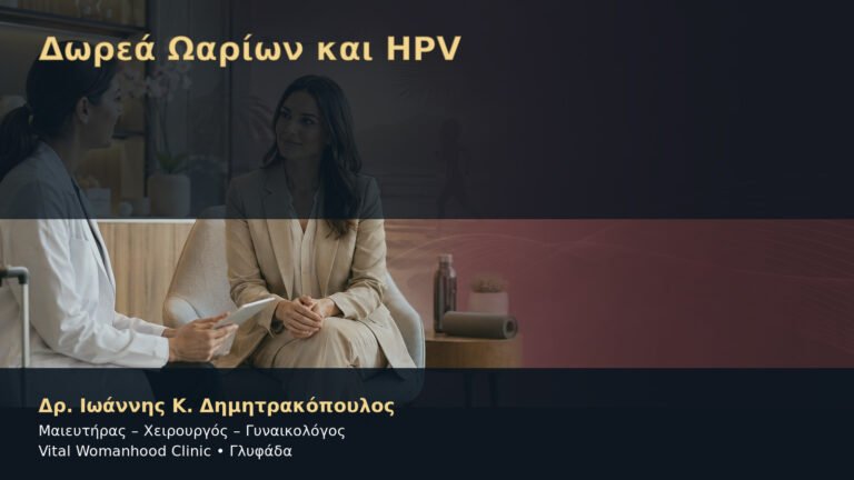 Δωρεά Ωαρίων και HPV – Δρ. Ιωάννης Κ. Δημητρακόπουλος
