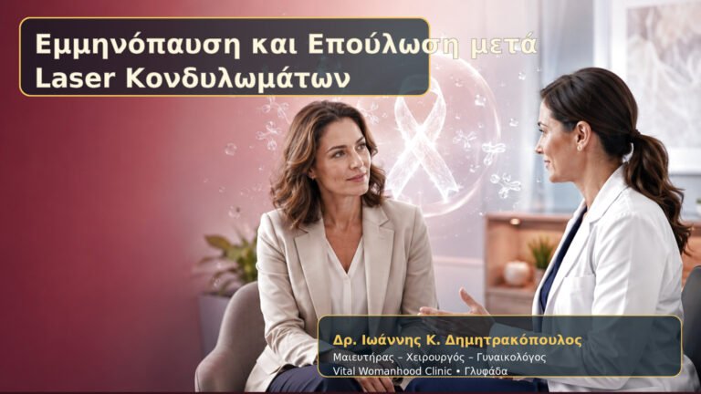 Εμμηνόπαυση και Επούλωση μετά Laser Κονδυλωμάτων – Δρ. Ιωάννης Κ. Δημητρακόπουλος