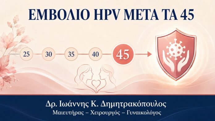 ΕΜΒΟΛΙΟ HPV ΜΕΤΑ ΤΑ 45 Εμβόλιο HPV μετά τα 45: Περιορισμοί και Ιατρική Συζήτηση - Δρ. Ιωάννης Κ. Δημητρακόπουλος