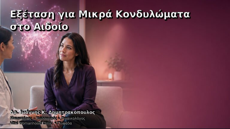 Εξέταση για Μικρά Κονδυλώματα στο Αιδοίο – Δρ. Ιωάννης Κ. Δημητρακόπουλος