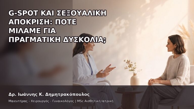 G-Spot και Σεξουαλική Απόκριση: Πότε Μιλάμε για Πραγματική Δυσκολία; - Δρ. Ιωάννης Κ. Δημητρακόπουλος