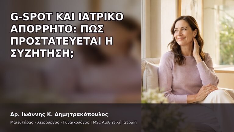 G-Spot και Ιατρικό Απόρρητο: Πώς Προστατεύεται η Συζήτηση; - Δρ. Ιωάννης Κ. Δημητρακόπουλος