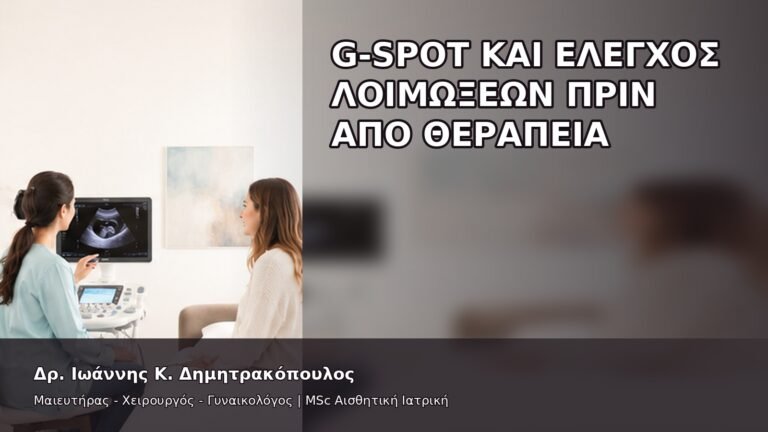 G-Spot και Έλεγχος Λοιμώξεων πριν από Θεραπεία - Δρ. Ιωάννης Κ. Δημητρακόπουλος