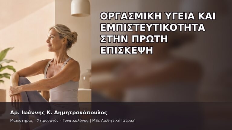 Οργασμική Υγεία και Εμπιστευτικότητα στην Πρώτη Επίσκεψη - Δρ. Ιωάννης Κ. Δημητρακόπουλος