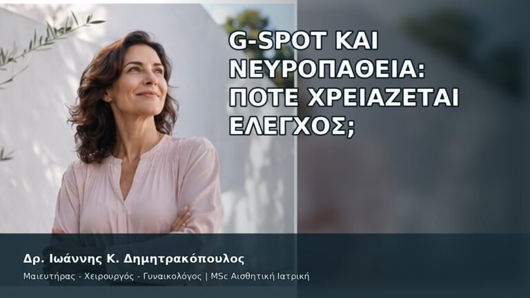 G-Spot και Νευροπάθεια: Πότε Χρειάζεται Έλεγχος; - Δρ. Ιωάννης Κ. Δημητρακόπουλος