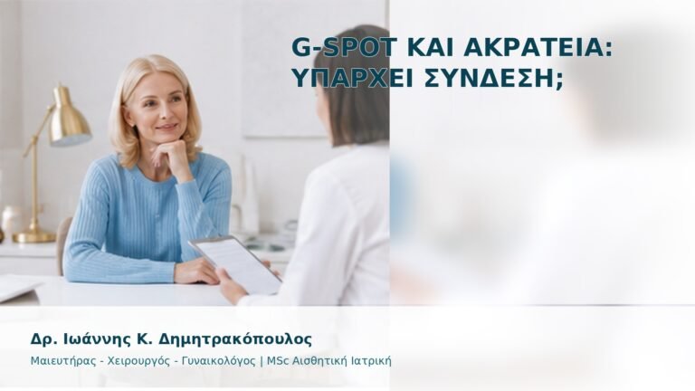 G-Spot και Ακράτεια: Υπάρχει Σύνδεση; - Δρ. Ιωάννης Κ. Δημητρακόπουλος