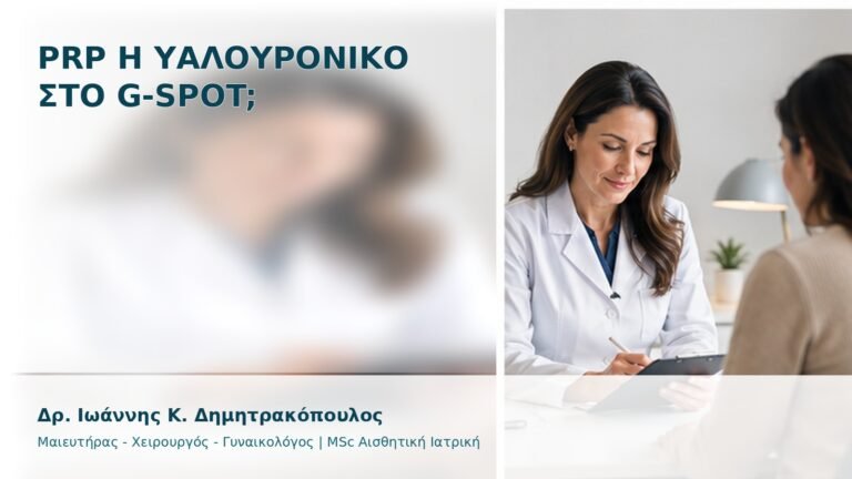 PRP ή Υαλουρονικό στο G-Spot; - Δρ. Ιωάννης Κ. Δημητρακόπουλος