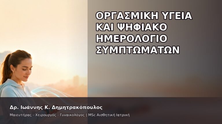 Οργασμική Υγεία και Ψηφιακό Ημερολόγιο Συμπτωμάτων - Δρ. Ιωάννης Κ. Δημητρακόπουλος