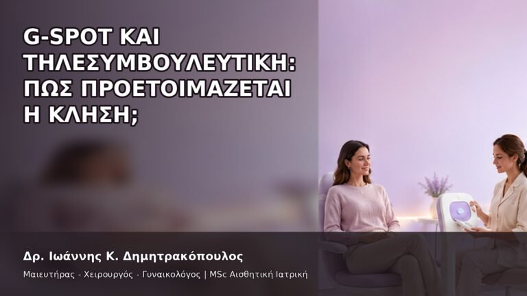 G-Spot και Τηλεσυμβουλευτική: Πώς Προετοιμάζεται η Κλήση; - Δρ. Ιωάννης Κ. Δημητρακόπουλος