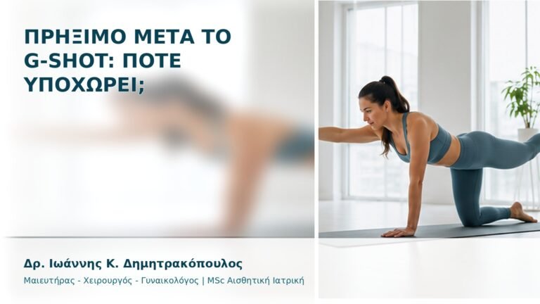 Πρήξιμο μετά το G-Shot: Πότε Υποχωρεί; - Δρ. Ιωάννης Κ. Δημητρακόπουλος