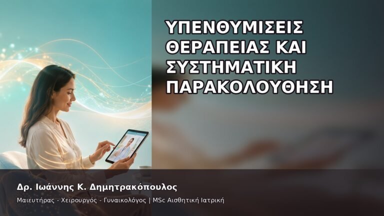 Υπενθυμίσεις Θεραπείας και Συστηματική Παρακολούθηση - Δρ. Ιωάννης Κ. Δημητρακόπουλος