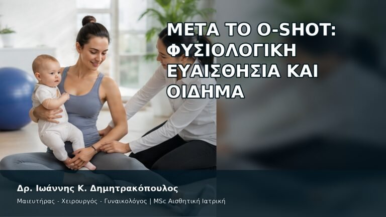 Μετά το O-Shot: Φυσιολογική Ευαισθησία και Οίδημα - Δρ. Ιωάννης Κ. Δημητρακόπουλος