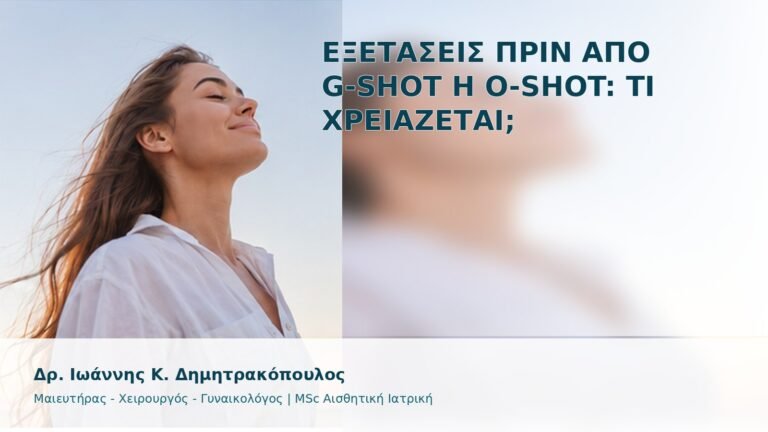 Εξετάσεις πριν από G-Shot ή O-Shot: Τι Χρειάζεται; - Δρ. Ιωάννης Κ. Δημητρακόπουλος
