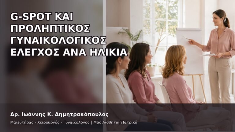 G-Spot και Προληπτικός Γυναικολογικός Έλεγχος ανά Ηλικία - Δρ. Ιωάννης Κ. Δημητρακόπουλος