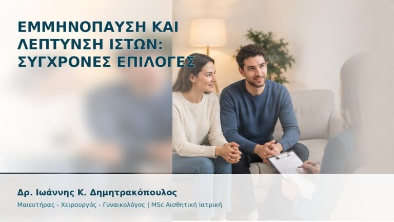 Εμμηνόπαυση και Λέπτυνση Ιστών: Σύγχρονες Επιλογές - Δρ. Ιωάννης Κ. Δημητρακόπουλος